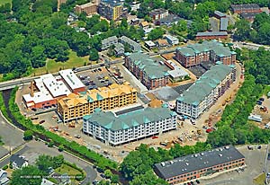 Aerial photography, construction progress, apartment development, Connecticut, architecture